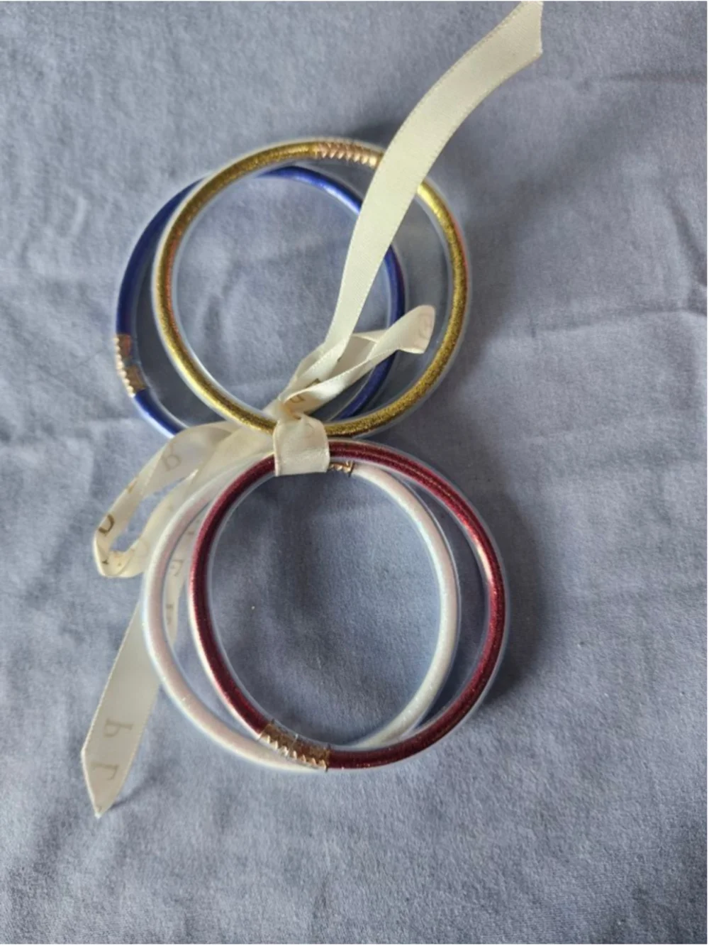 Plunder Gold Red Blue White Glitter Bangle Bracelets One Size